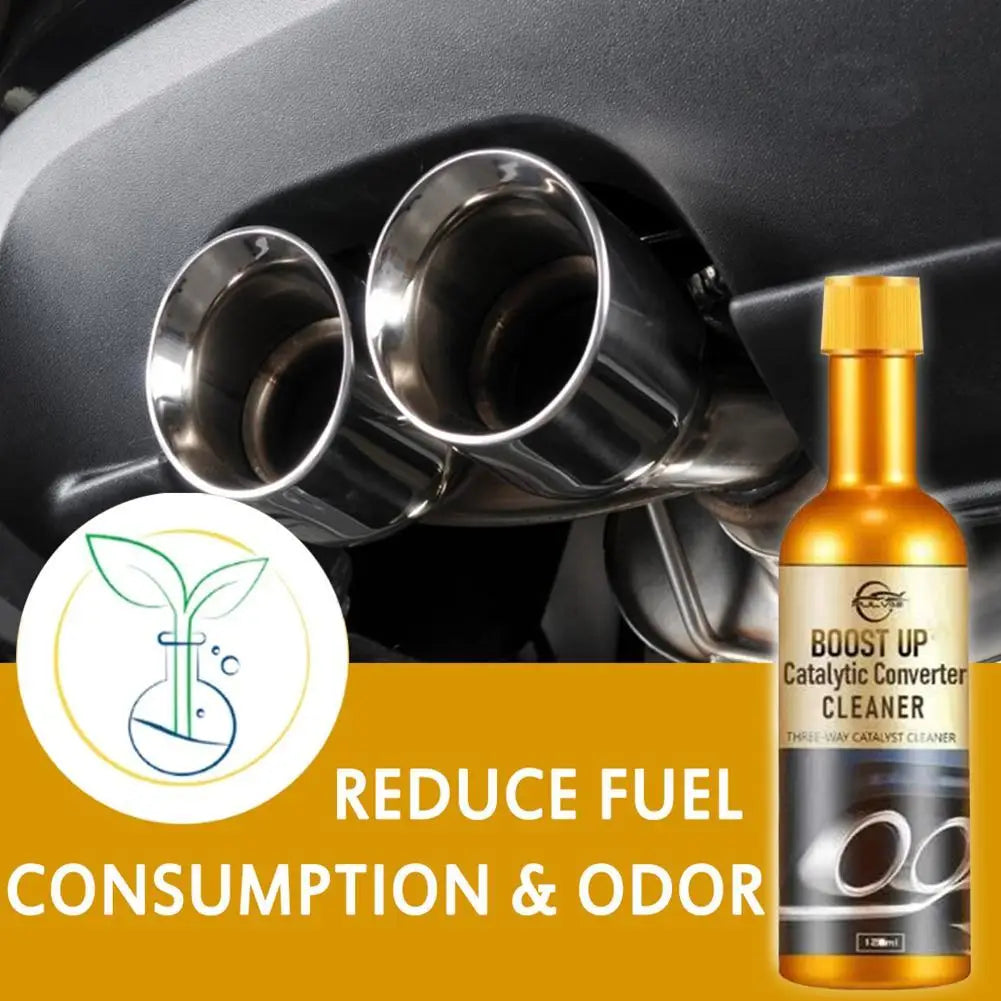 Catalytic Converter Cleaner (120ml) Agent Automotive Three Way Catalytic Converter Fuels System Powerful Engine Booster Cleaner Peaceful Pleasures Health and Wellness