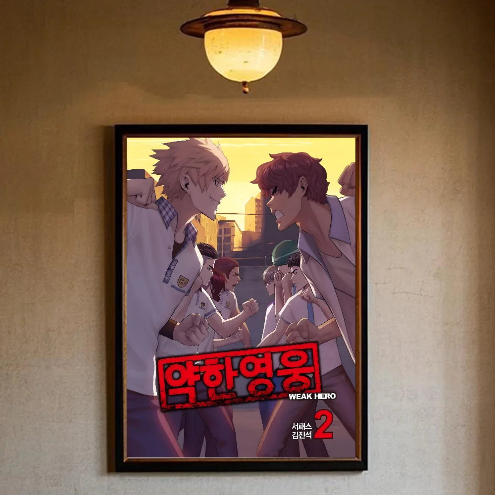 Korea W-Weak Hero Class 2 Poster HD art sticky wall waterproof home living room bedroom bar aesthetic decoration Peaceful Pleasures Health and Wellness z2 21X30cmNoframe
