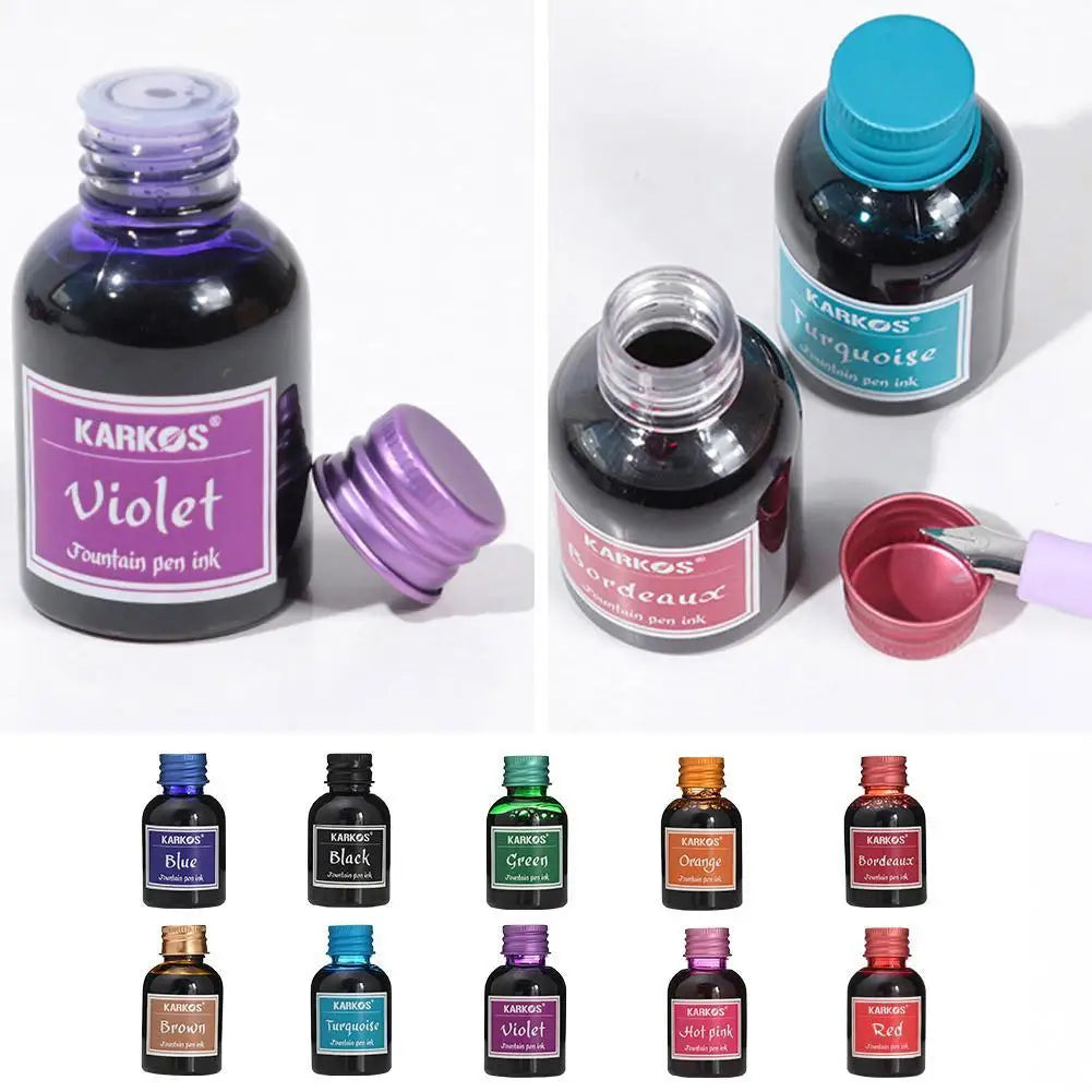 Pure Color 30ml School Pen Ink Refilling Inks Calligraphy High Quality Writing Fountain Pen Ink Stationery Supplies Peaceful Pleasures Health and Wellness