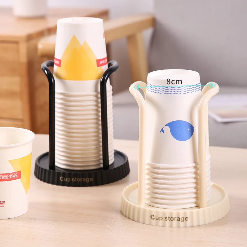 Desktop Disposable Paper Cup Holder & Storage Rack – ABS Cup Dispenser Rack Peaceful Pleasures Health and Wellness