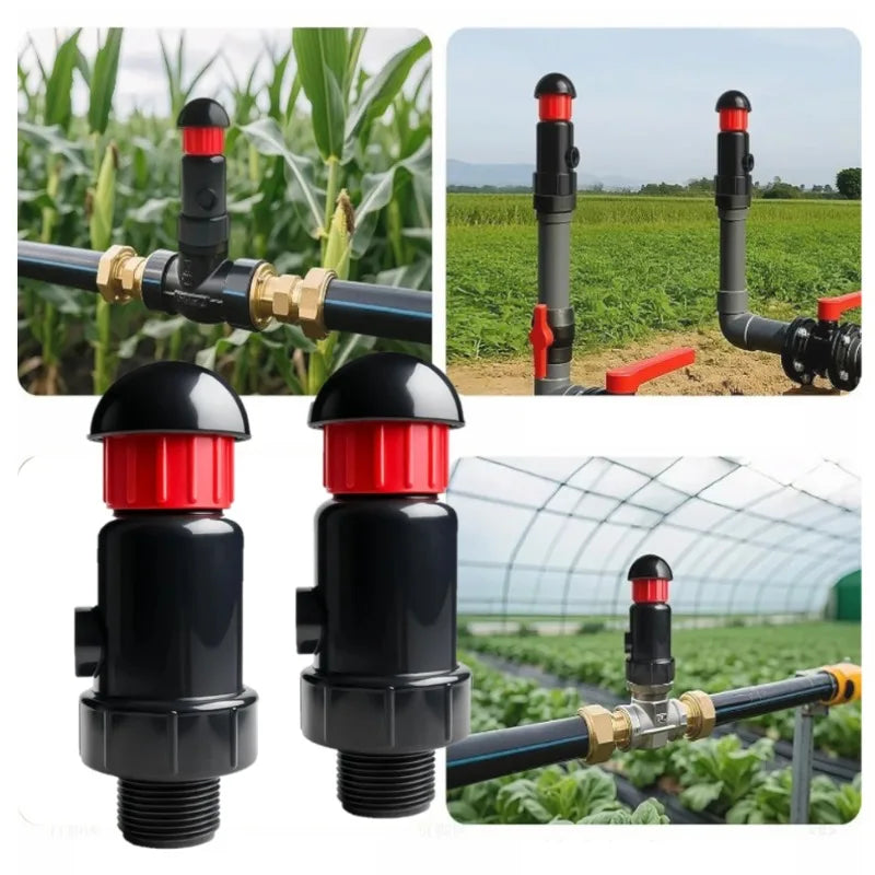 2-Pack Air & Vacuum Relief Valve 3/4 & 1 Inch BS Thread Irrigation