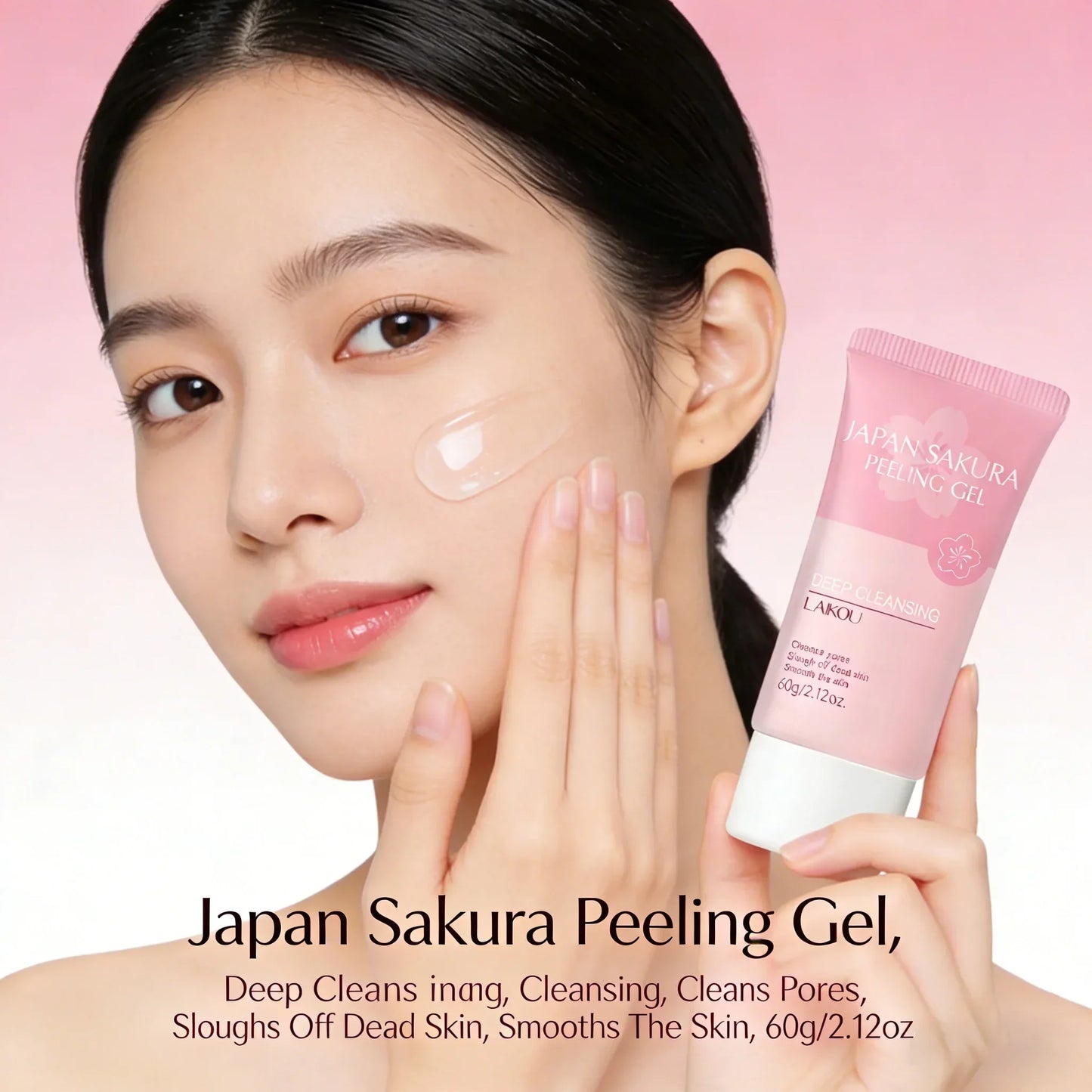 LAIKOU Sakura Face Peeling Gel – Exfoliate & Glow 60g Peaceful Pleasures Health and Wellness
