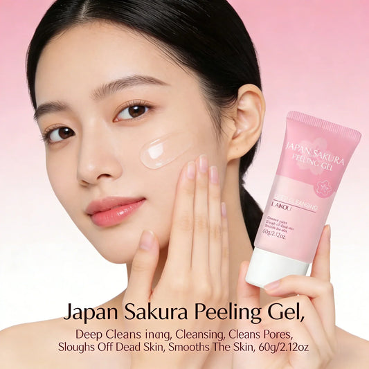 LAIKOU Sakura Face Peeling Gel – Exfoliate & Glow 60g Peaceful Pleasures Health and Wellness