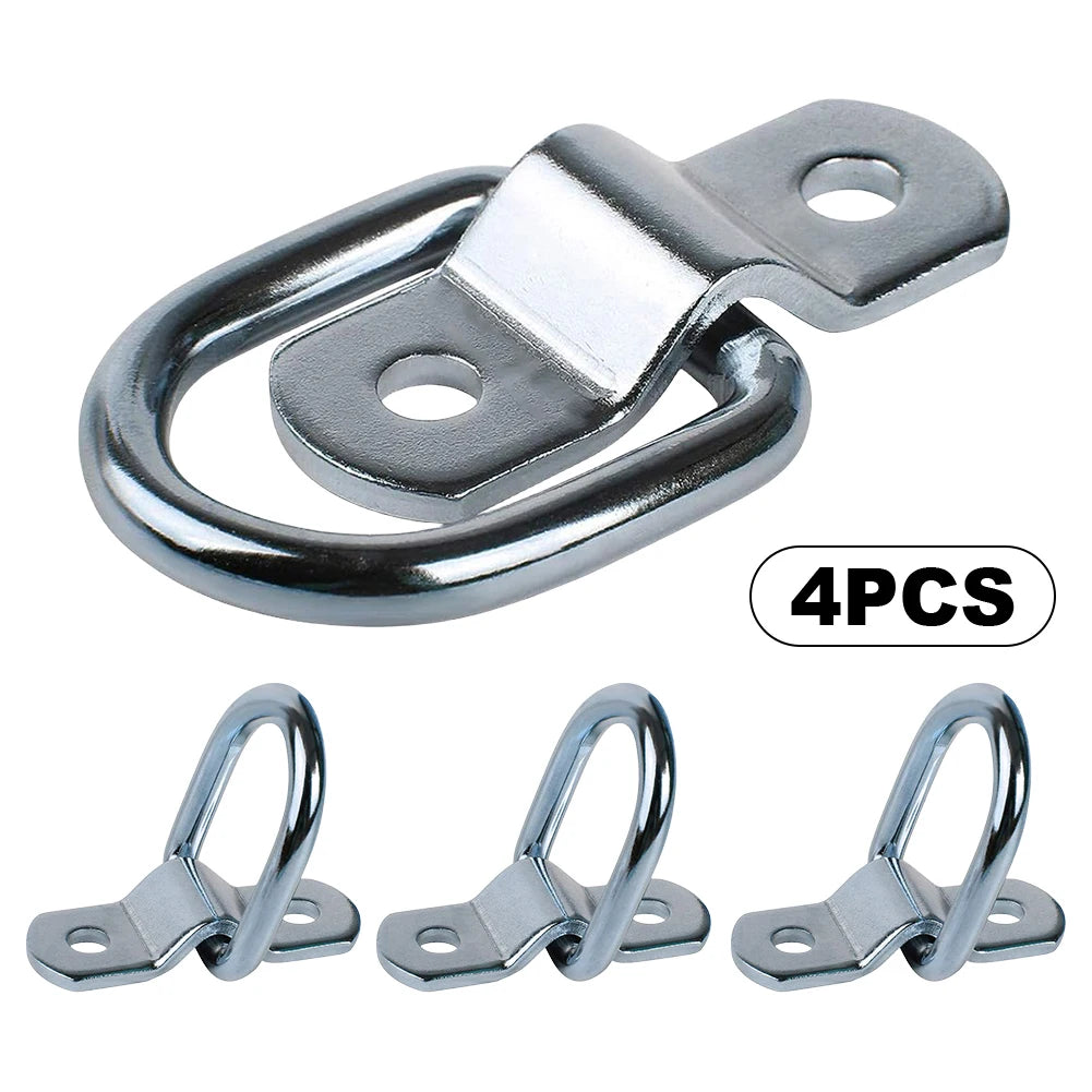 Cargo Lashing Surface Mount D Ring Staple Cleat Tie Down Ring Trailers For Vans Trucks Horsebox Boat Ropes car Fastener Clip Peaceful Pleasures Health and Wellness