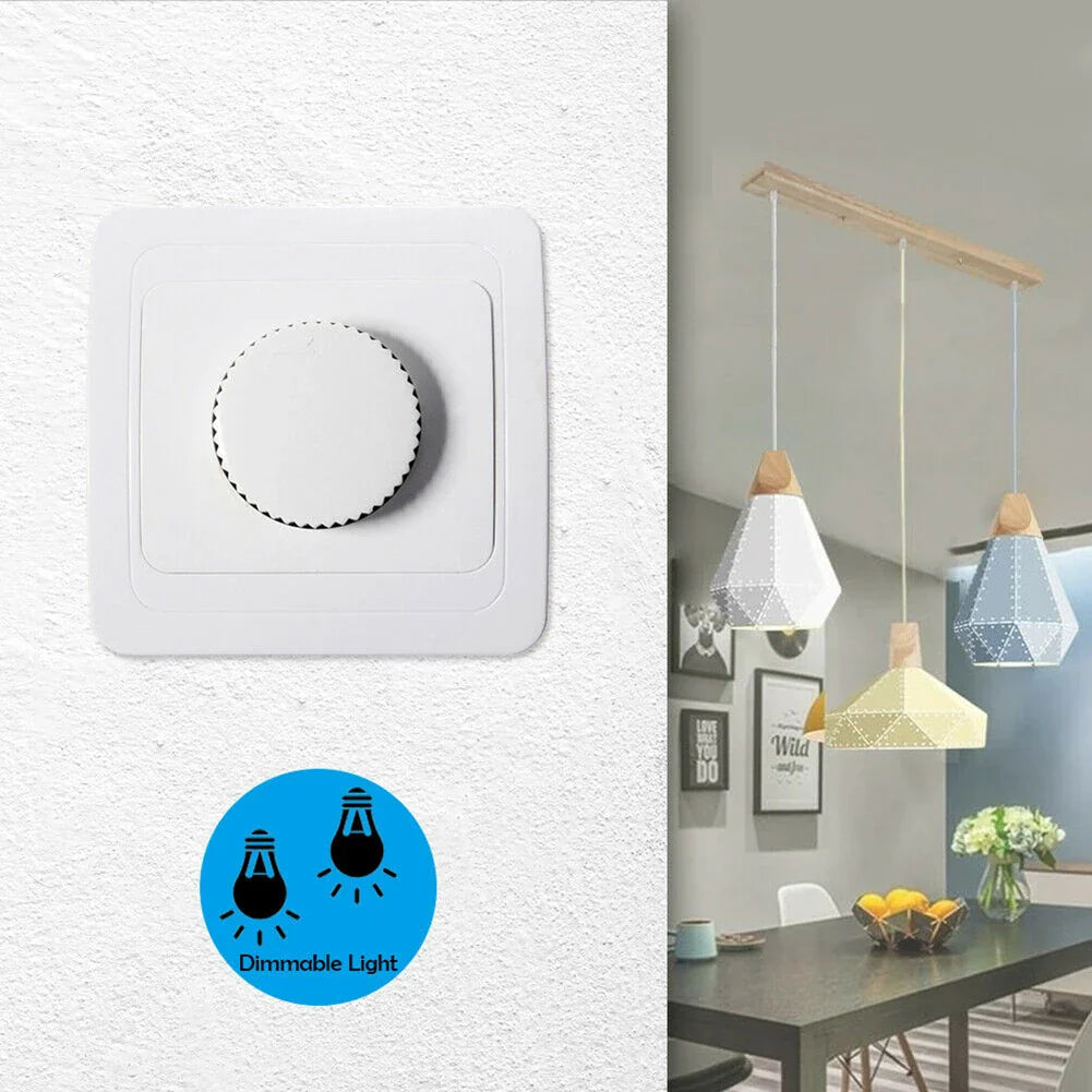 230V Rotary Dimmer Switch 4–300W | Incandescent & Halogen