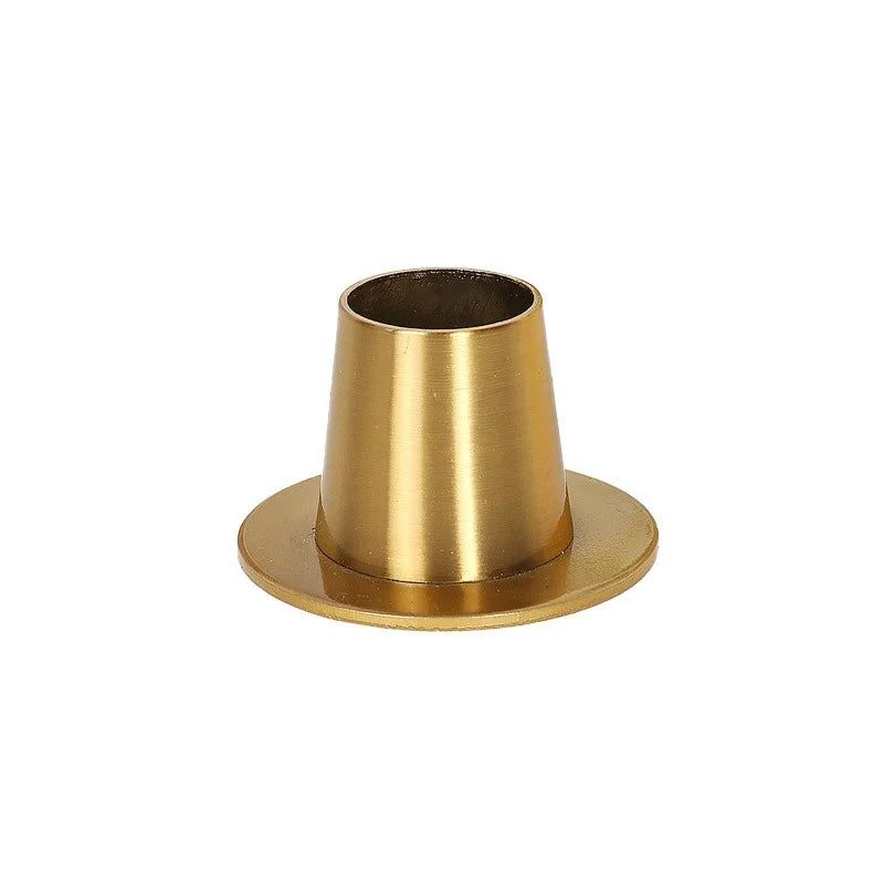 Candle Stick Candle Holder Gold Candlestick Taper Holders Small Metal Candleholder for Candlesticks and Tapered Candles Modern Peaceful Pleasures Health and Wellness
