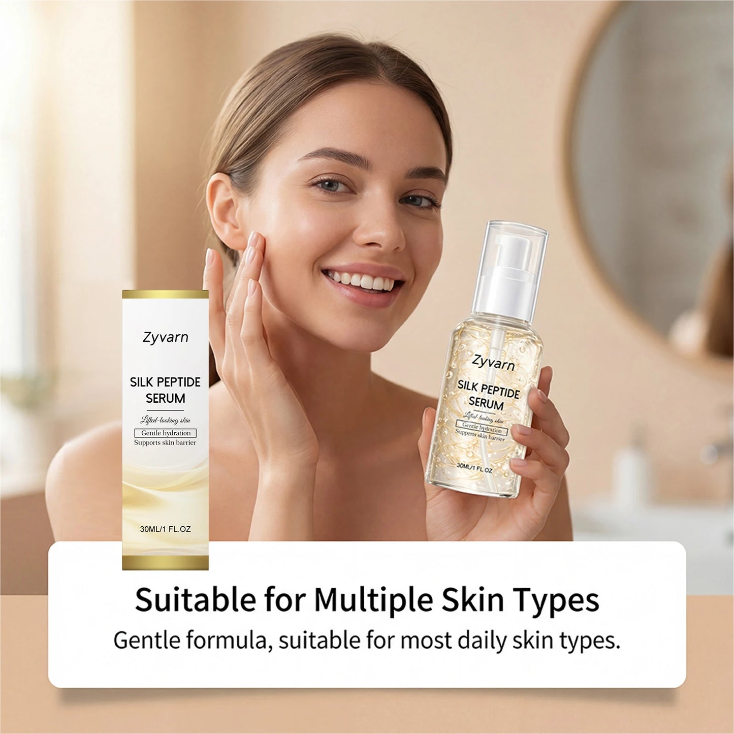 Hydrating Face Serum Lightweight Moisturizing With Arginine Silk Protein For Firming Radiant Skin Fast Absorbing Formula Peaceful Pleasures Health and Wellness