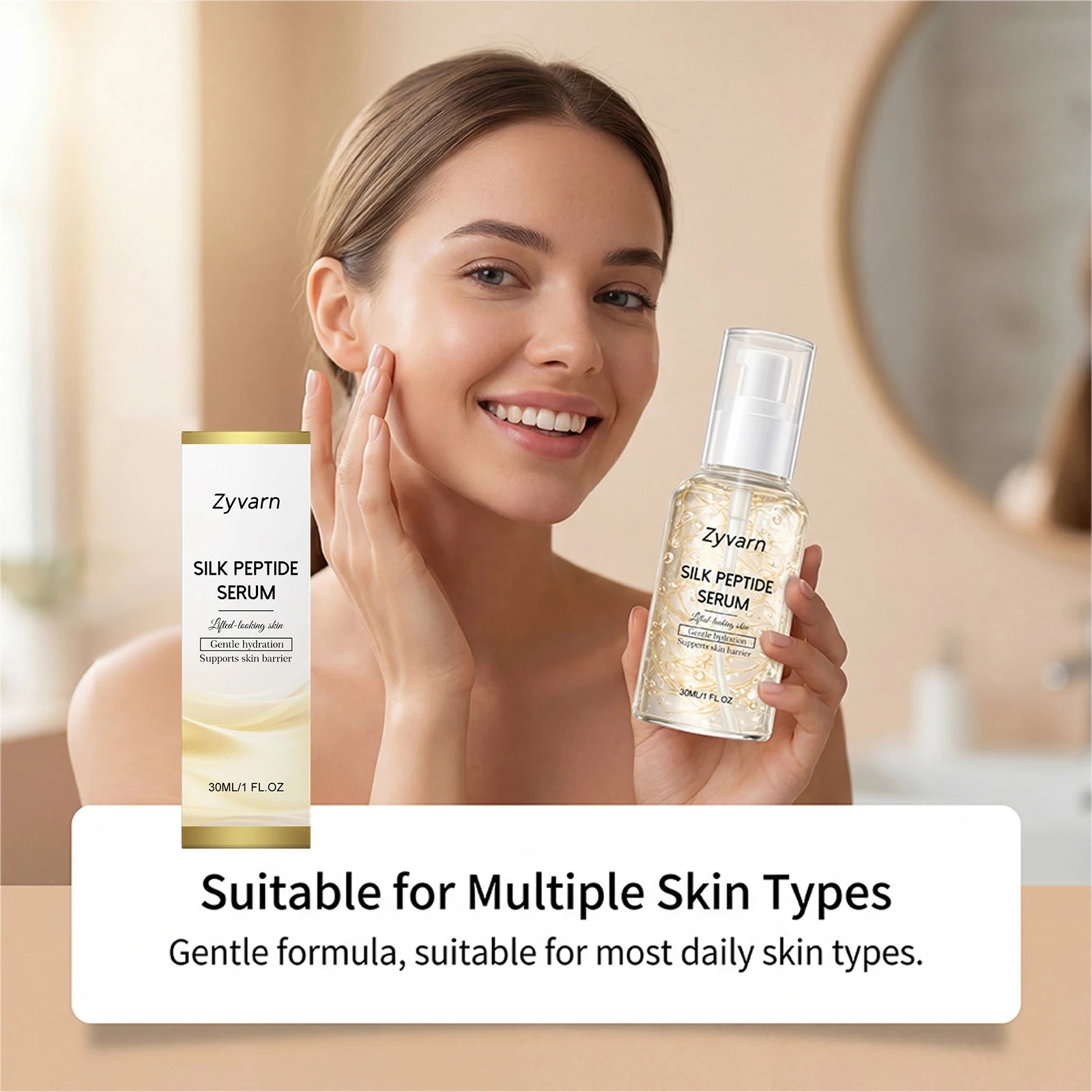Hydrating Face Serum Lightweight Moisturizing With Arginine Silk Protein For Firming Radiant Skin Fast Absorbing Formula Peaceful Pleasures Health and Wellness
