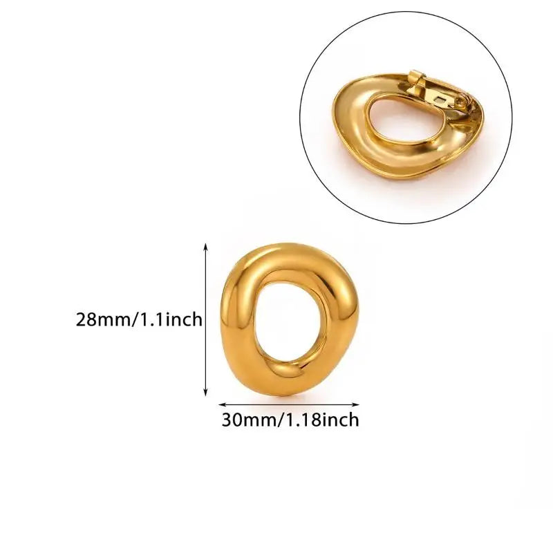 Geometric Spiral Sunflower Brooch | Gold Stainless Steel Pin