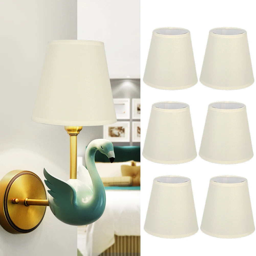 Lampshade Lamp Accessory Cream‑Coloured Fabric Cloth Lamp Shade Replacement for E14 Wall Lamp Chandelier Home Decoration Peaceful Pleasures Health and Wellness