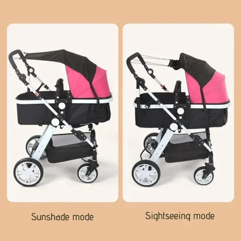 Universal Baby Stroller Sunshade | Anti-UV, Waterproof, Viewing Window