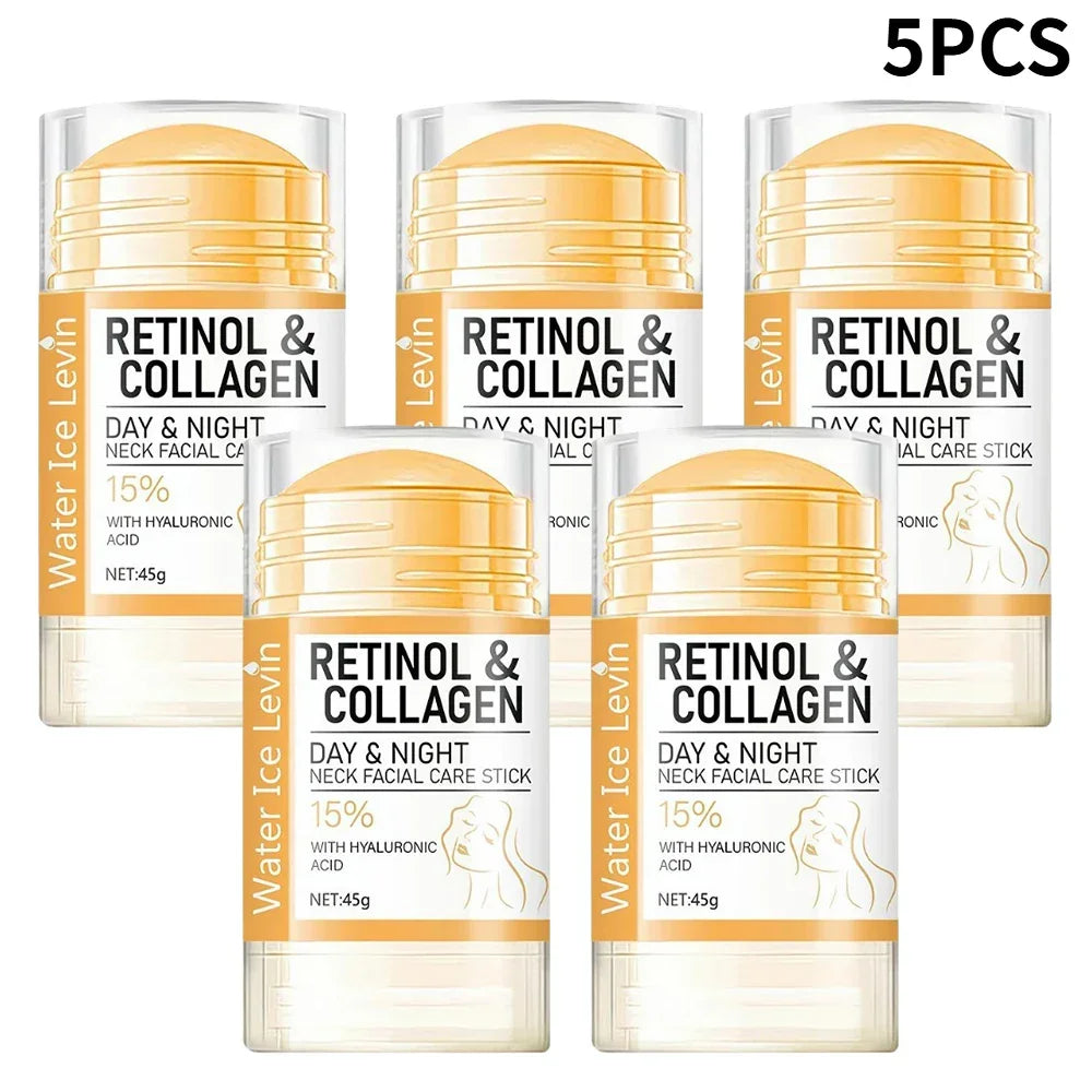 Retinol Lifting Firming Cream Stick Collagen Day&Night Neck Cream Moisturizing Anti-wrinkles Firming Neck Facial Daily Skincare Peaceful Pleasures Health and Wellness 5PCS
