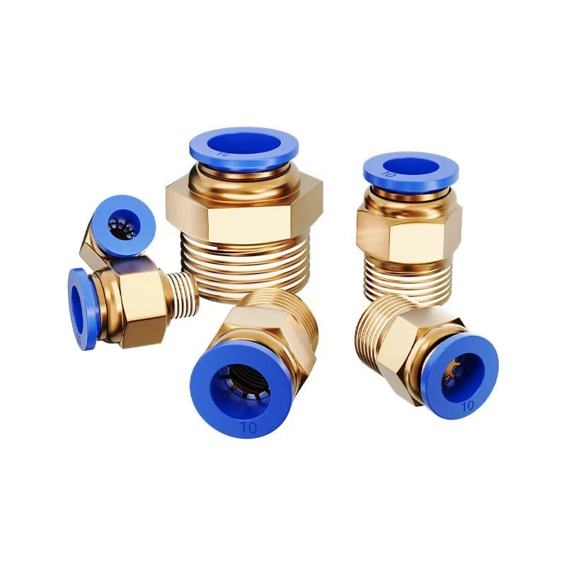 Copper Pneumatic Quick Connect Fittings 1/8"–1/2" Thread