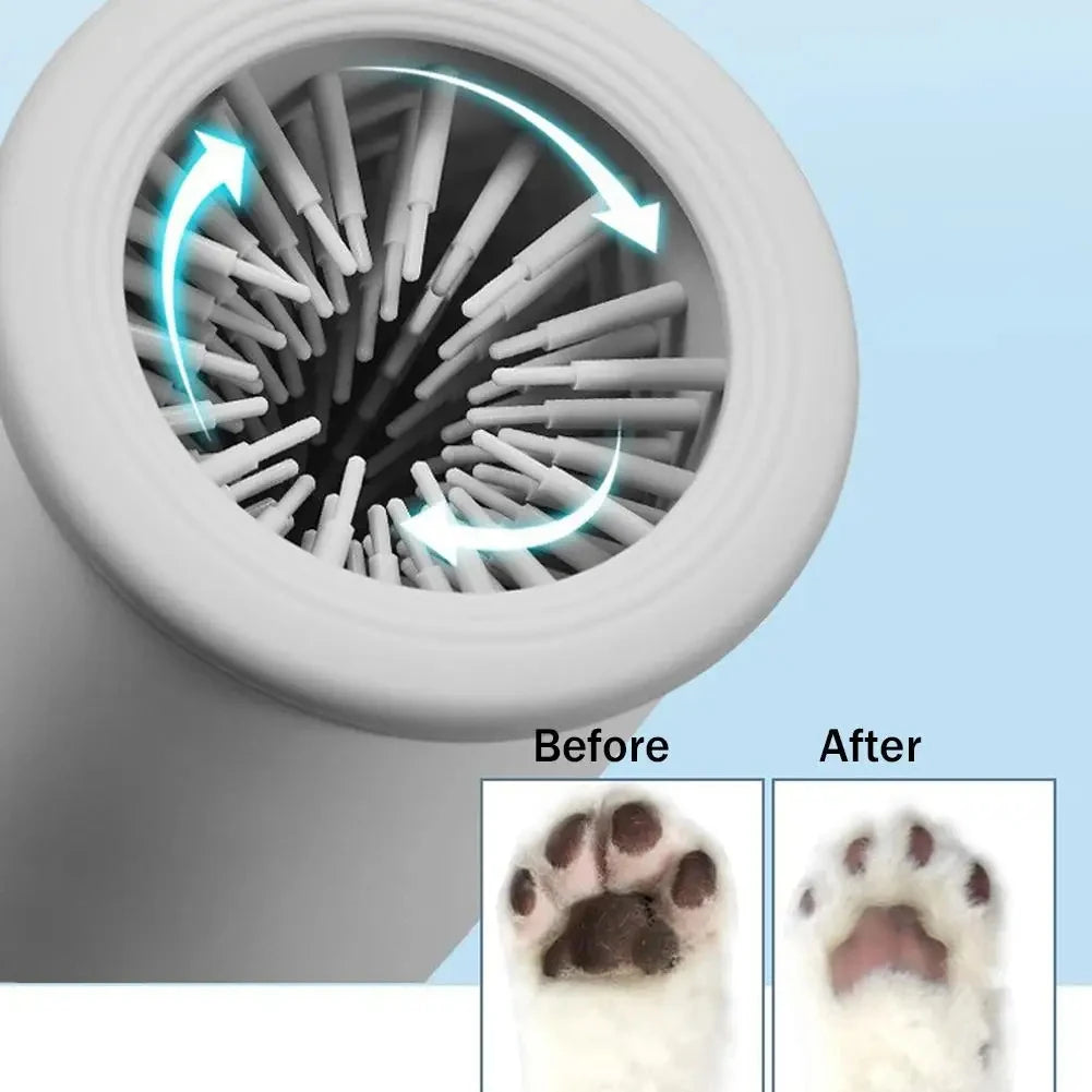 Electric Dog Paw Cleaner Fully Automatic Smart Low Noise Quick Clean USB Pet Foot Washing Cup Peaceful Pleasures Health and Wellness