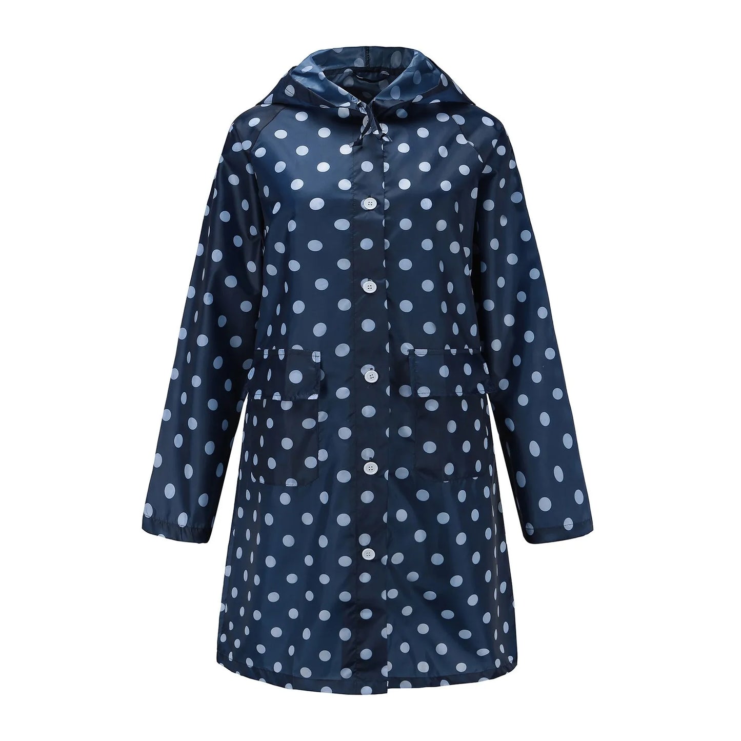 Waterproof Hooded Raincoat | Long Unisex Rain Jacket 95cm