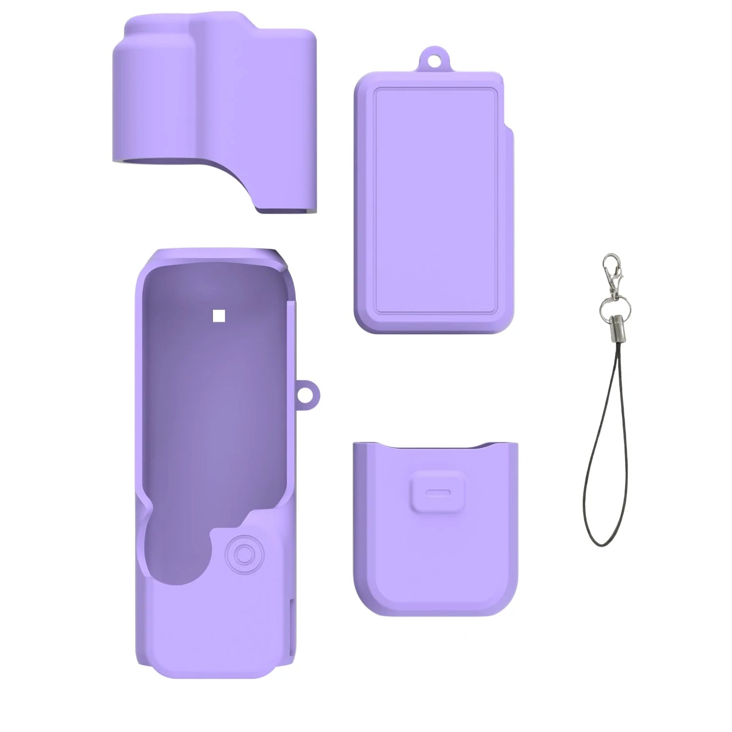Suitable For DJI Pocket4 Lens Protective Case Screen Protective Case Camera Protective Case Battery Protective Case Peaceful Pleasures Health and Wellness purple