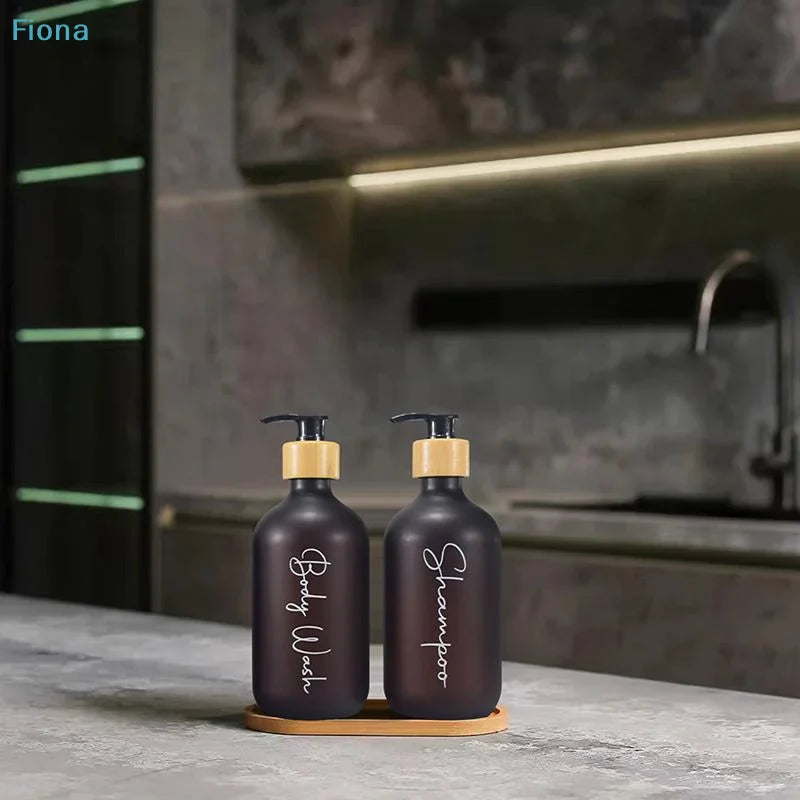 Frosted Soap Dispenser Set – Refillable Lotion Pump Bottles