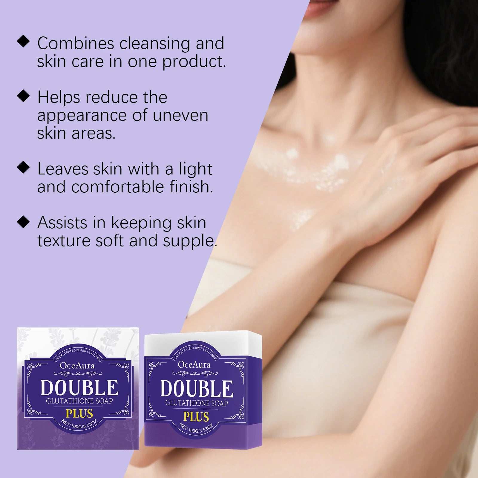 OceAura Exfoliating Lavender Bath Soap – Soften & Moisturize Exfoliating Bar Soap Peaceful Pleasures Health and Wellness