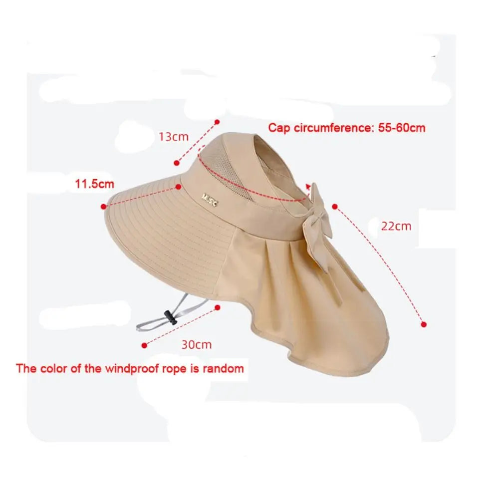 Women's Wide Brim UV Sun Hat – Ponytail & Neck Cover