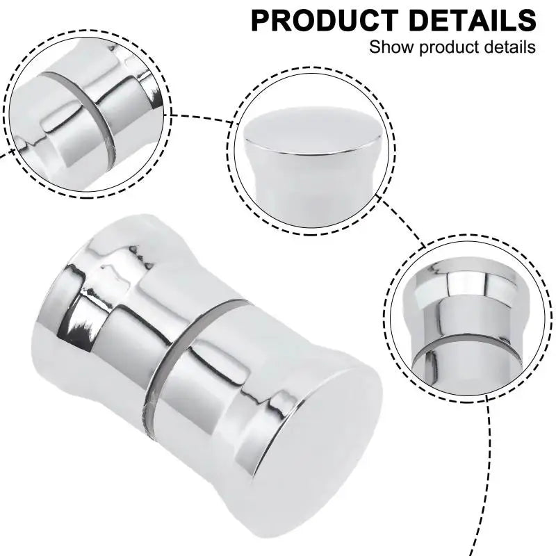 New Shower Glass Door Handle,Sliding Shower Doors Knob,Double Sided Pull Hardware Replacement Parts For Bathroom Glass Doors Peaceful Pleasures Health and Wellness