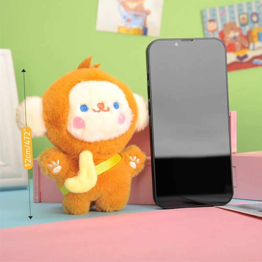 12cm Little Monkey Key Chain,Adorable Plush Charm Versatile Keychain Bag Charm For Kids Adults,Daily Use Handbag Decoration Peaceful Pleasures Health and Wellness