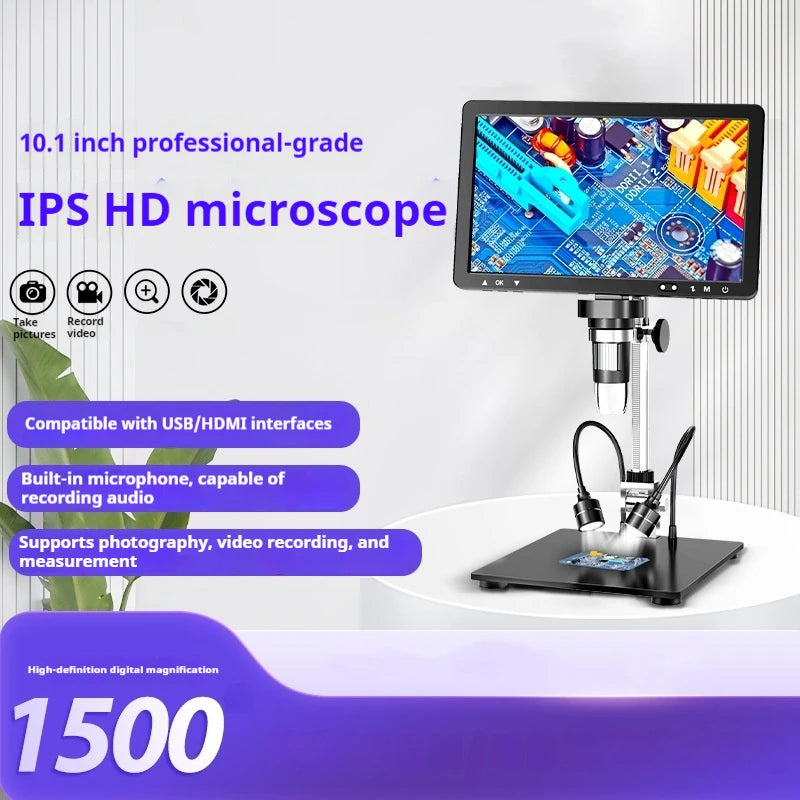 10.1-Inch Electron Microscope 1080P Ips High-Definition Screen Digital Microscope Peaceful Pleasures Health and Wellness