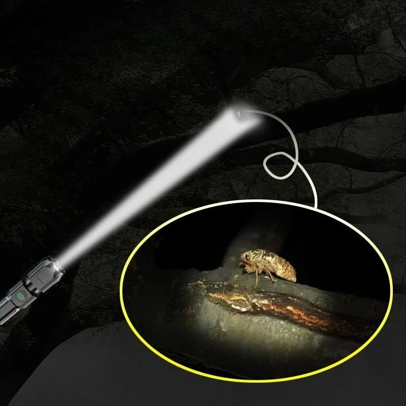Mini USB Rechargeable LED Flashlight – Extendable & Portable