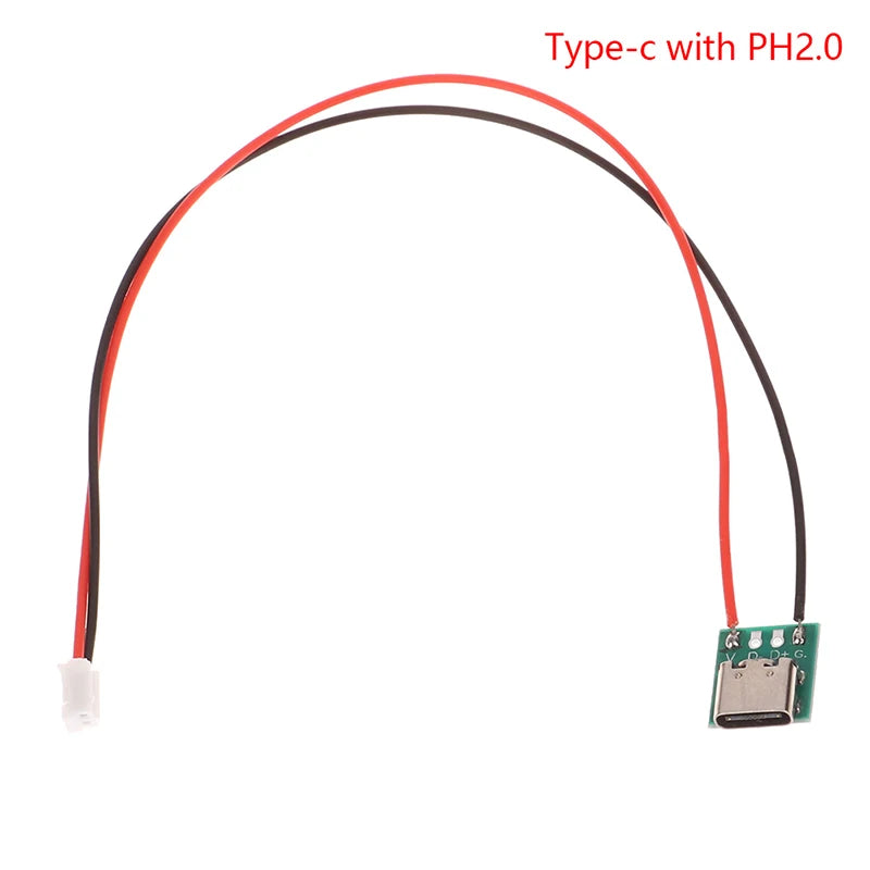 Type-c PCB With Cabel Converter Adapter Micro USB To DIP Female Contor Breakout Board Charging Cable Soldering Board Socket Peaceful Pleasures Health and Wellness Type-c with PH2.0
