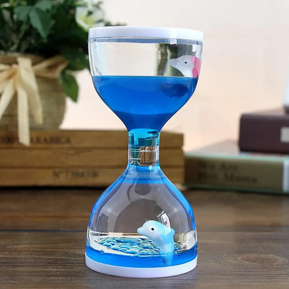 Creativity Oil Drop Hourglass Craft Ornament with Animal Large Cup Drop Funnel Dynamic Oil Leakage Toy Gift Student Shop Gifts Peaceful Pleasures Health and Wellness