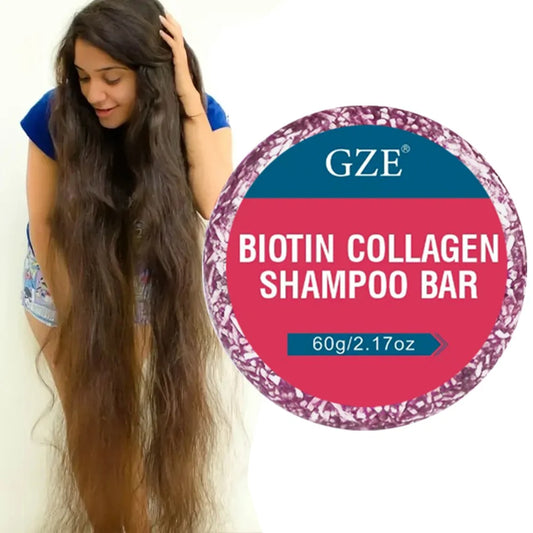 GZE Biotin Collagen Shampoo Bar – Clarifying & Strengthening Solid Shampoo Bar Peaceful Pleasures Health and Wellness