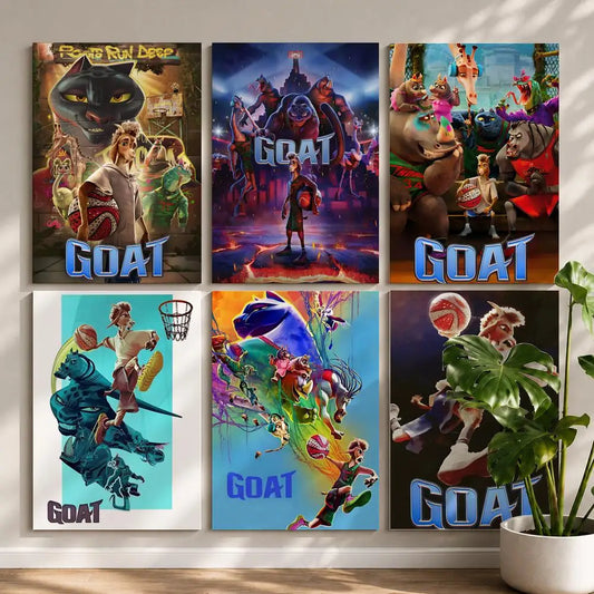 Movie-Goat Poster HD Self Adhesive Waterproof Wall Art Ideal for Home Office Dorm Bedroom Great Gift Peaceful Pleasures Health and Wellness
