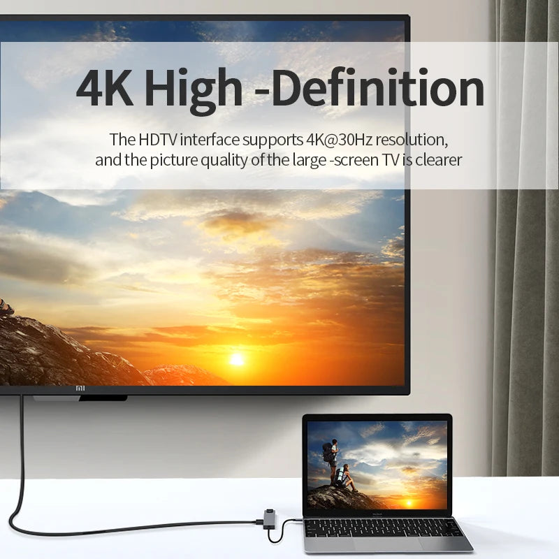 8-in-1 USB-C Hub 4K HDMI Docking Station for MacBook & iPad USB-C Docking Hub Peaceful Pleasures Health and Wellness