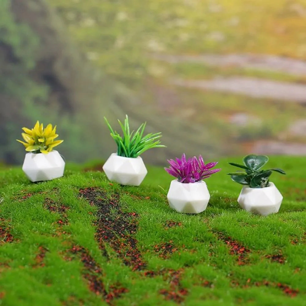 1:12 Dollhouse Miniature Potted Plants | Mini Bonsai & Pot Set