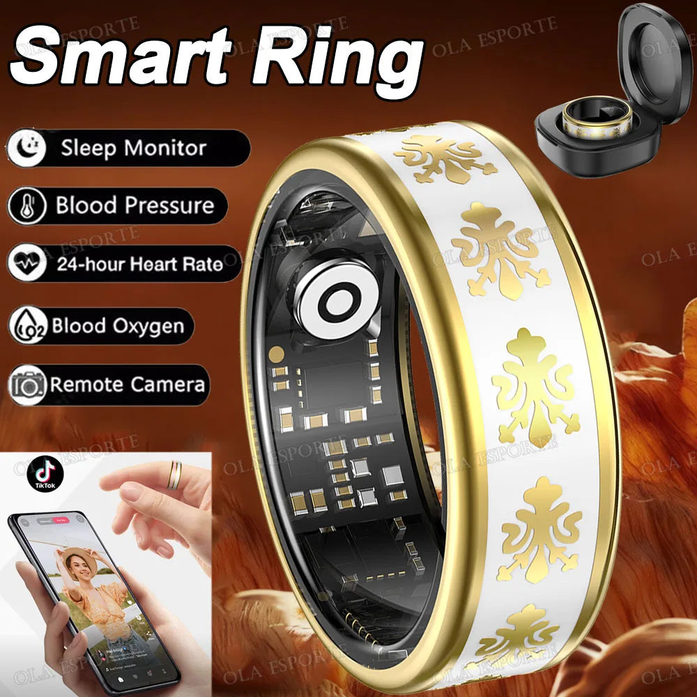 Bluetooth Smart Ring – Heart Rate, SpO₂ & Sleep Tracker