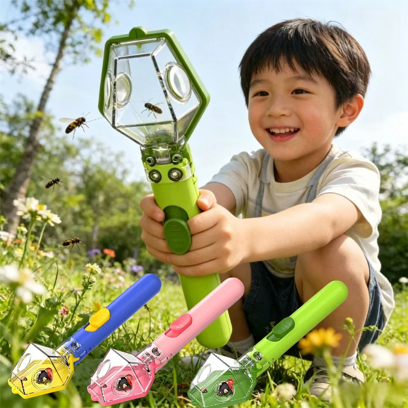 Multifunctional Portable Insect Catcher Safe Release Mechanism Push Type Handheld Insect Trap Comfortable Grip Garden Accessory Peaceful Pleasures Health and Wellness