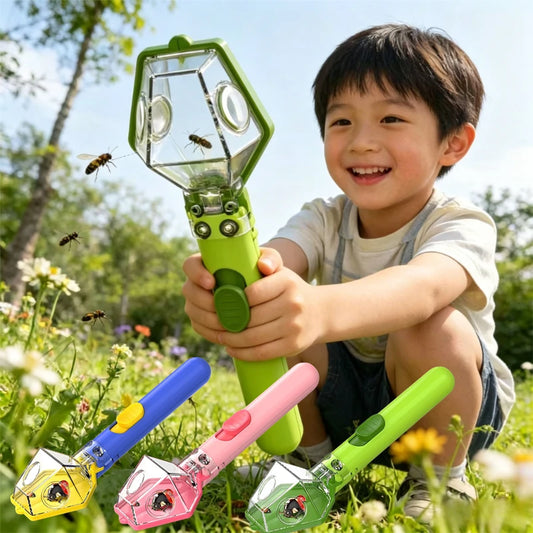 Multifunctional Portable Insect Catcher Safe Release Mechanism Push Type Handheld Insect Trap Comfortable Grip Garden Accessory Peaceful Pleasures Health and Wellness