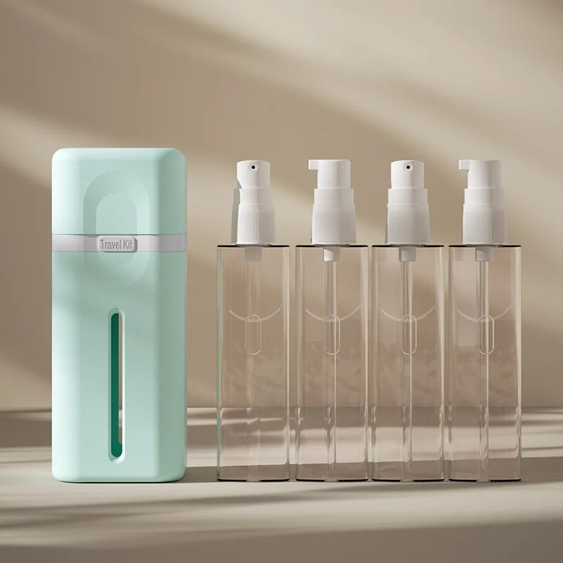 4-in-1 Leakproof Refillable Travel Dispenser Bottle Set