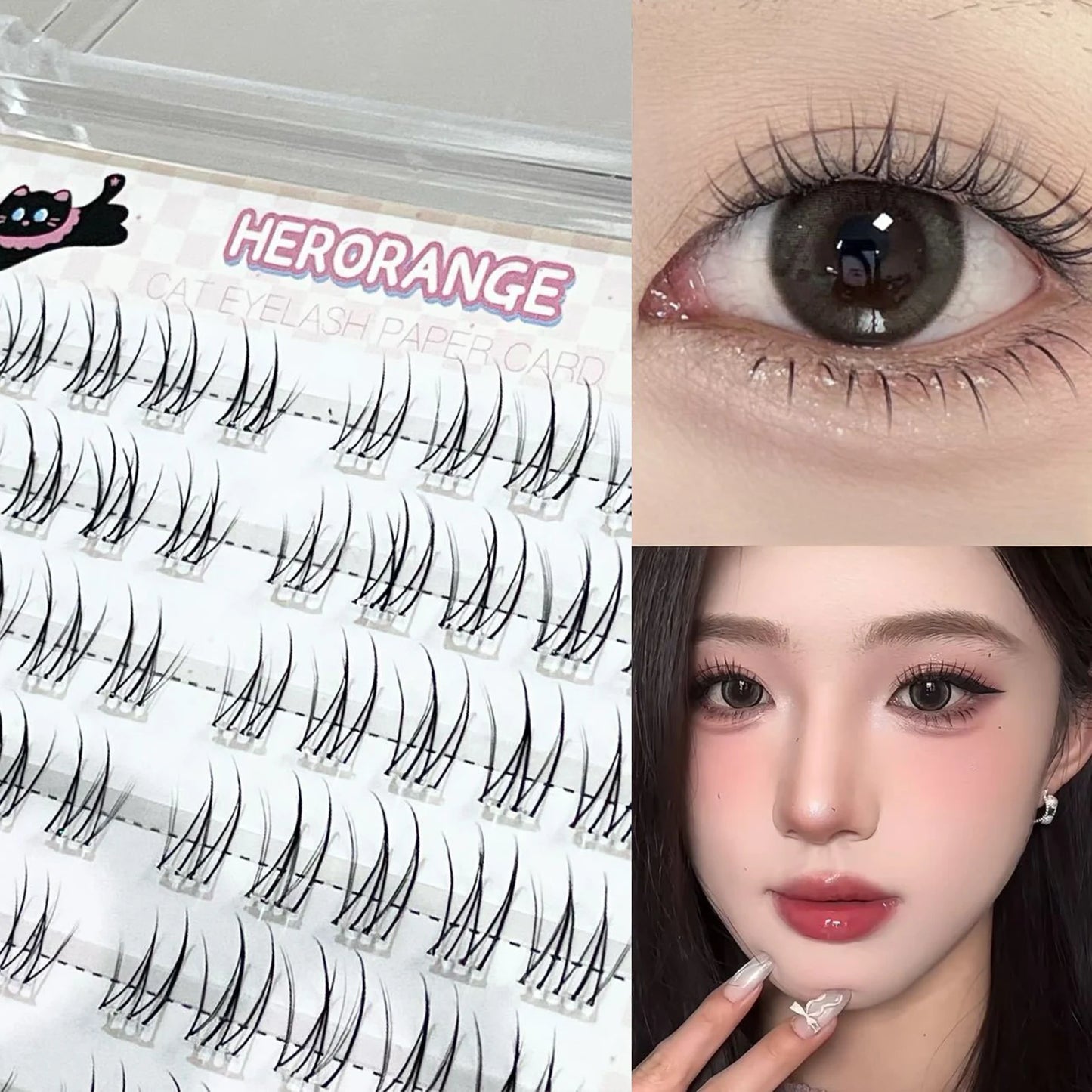 Natural Black Long-lasting Girl Group Fake Lashes 3D Diy Wispy Fluffy Eyelash Extension Perfect Enlarge Your Eyes Makeup Tools Peaceful Pleasures Health and Wellness