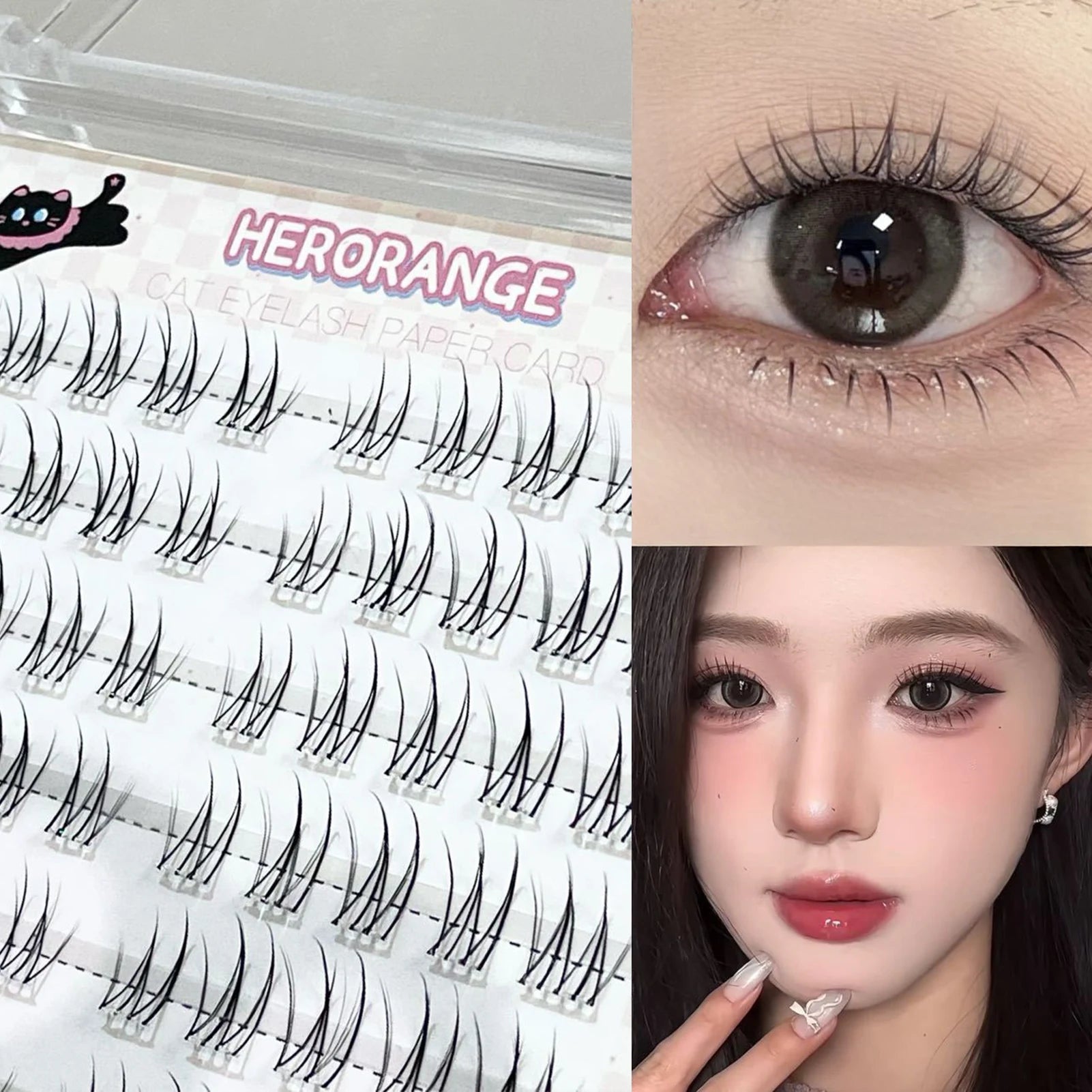 Natural Black Long-lasting Girl Group Fake Lashes 3D Diy Wispy Fluffy Eyelash Extension Perfect Enlarge Your Eyes Makeup Tools Peaceful Pleasures Health and Wellness
