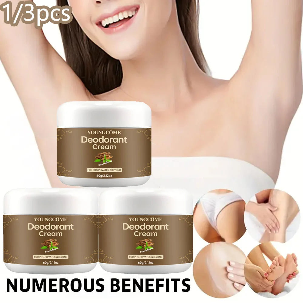 YOUNGCOME Natural Deodorant Cream – 72Hr Odor Control Women