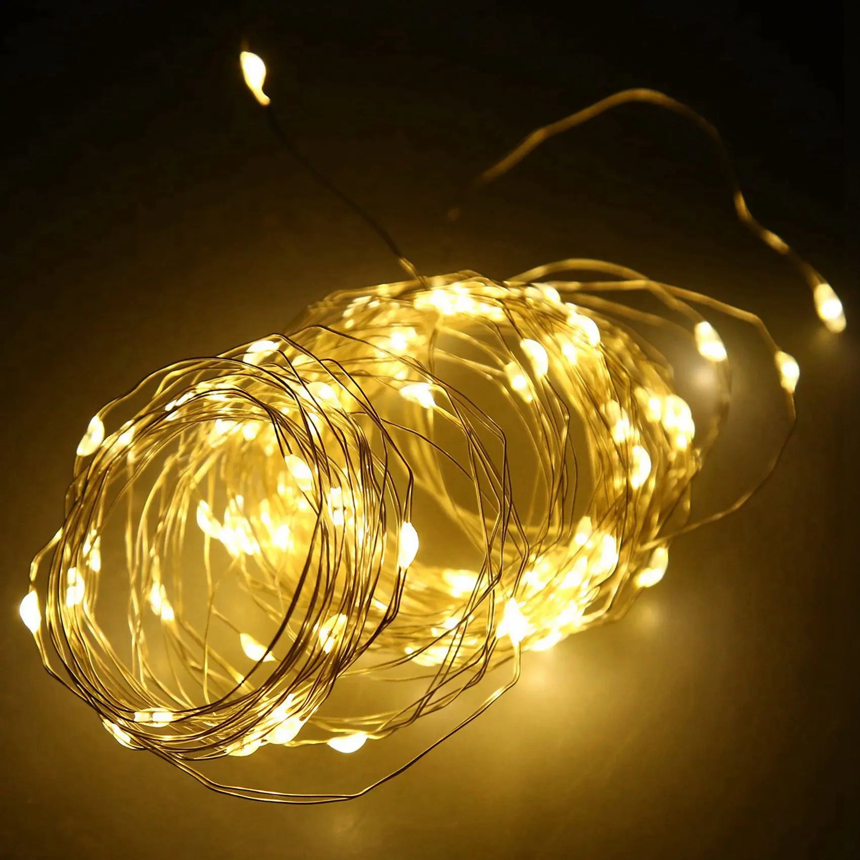 A36T-4X Solar String Lights, 10M 100LED Outdoor String Lights, Waterproof Decorative String Lights (Warm White) Peaceful Pleasures Health and Wellness