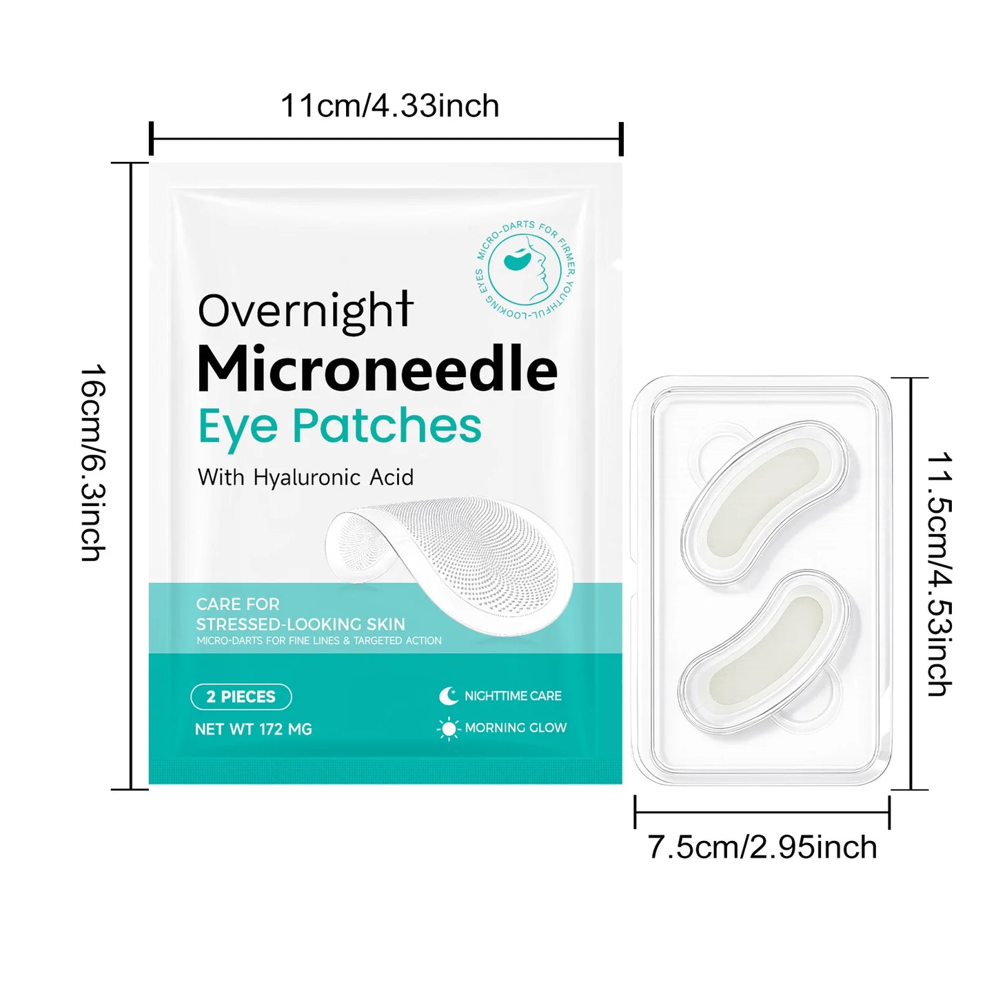 Microneedle Eye Patches – Hyaluronic Acid Overnight Eye Mask