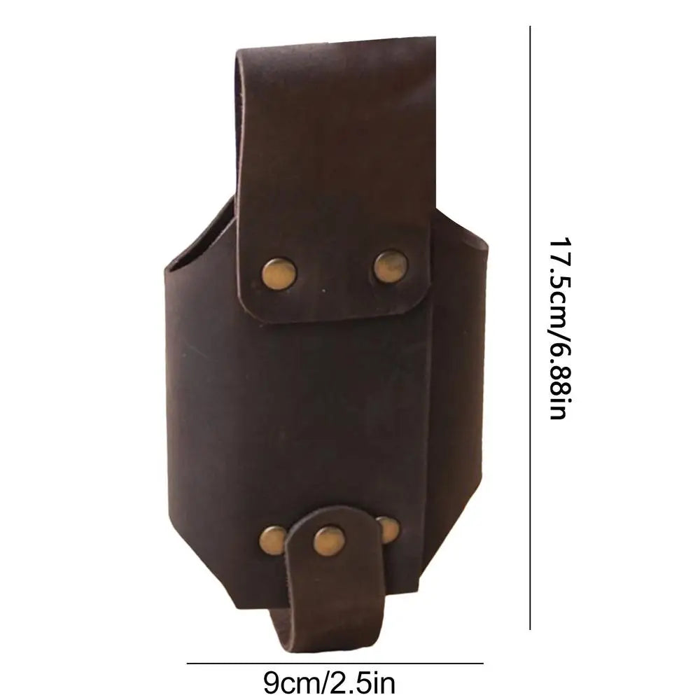 PU Leather Belt Bottle Holder – Outdoor Waist Drink Carrier