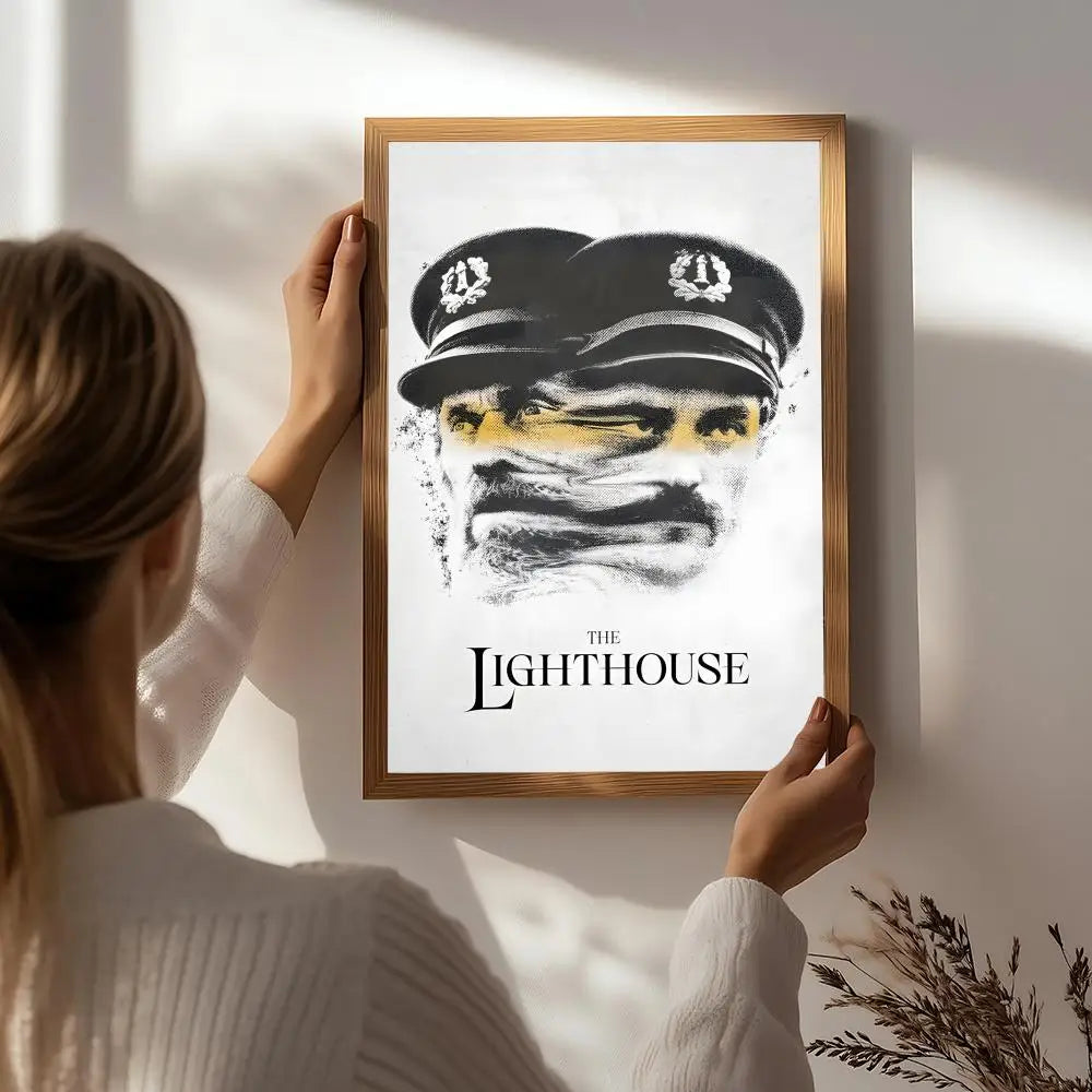 Movie T-The Lighthouse Poster HD Self Adhesive Waterproof Wall Art Ideal for Home Office Dorm Bedroom Great Gift Peaceful Pleasures Health and Wellness White7 15X20cmNoframe