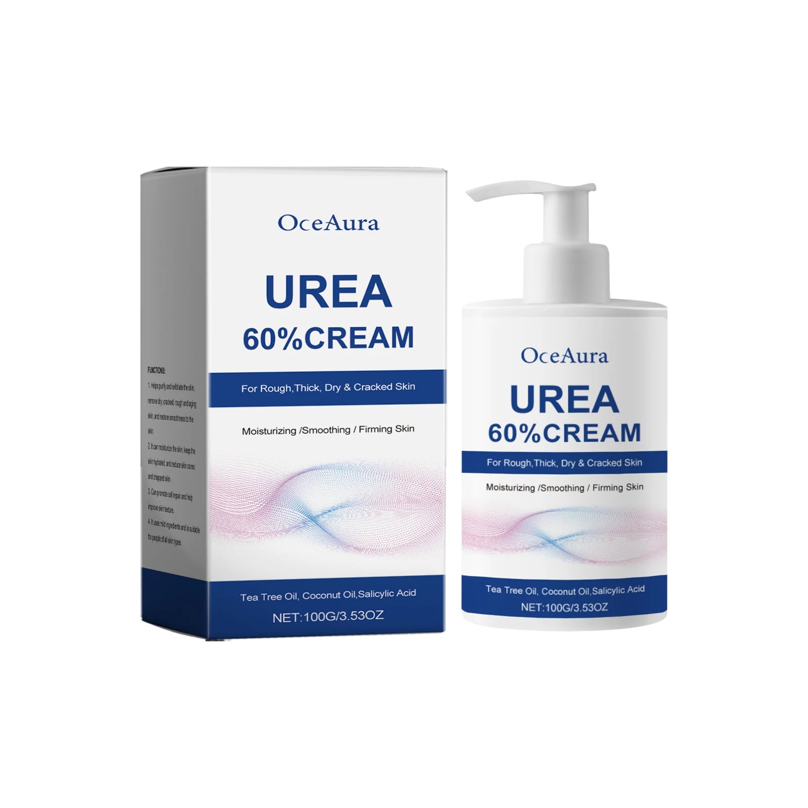 OceAura 60% Urea Foot Cream – Cracked Heel & Callus Repair Urea Foot Cream Peaceful Pleasures Health and Wellness 100g boxed