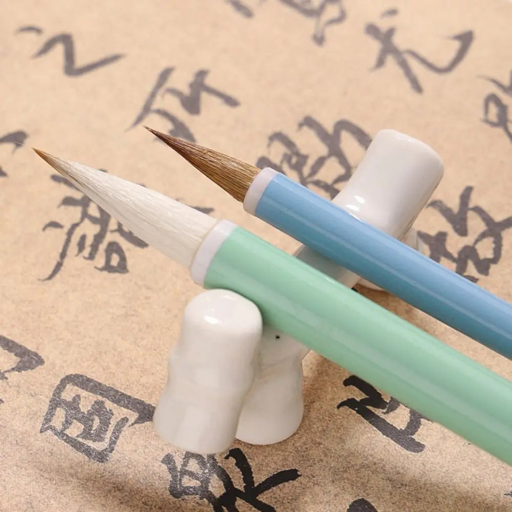 Oil Watercolor Chinese Calligraphy Brush Oil Painting Wood Scriptures Writing Brush Wolf Hair Art Paint Brush Practice Peaceful Pleasures Health and Wellness