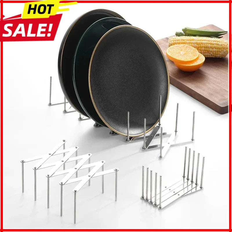 Foldable Stainless Steel Dish Drying Rack & Kitchen Organizer