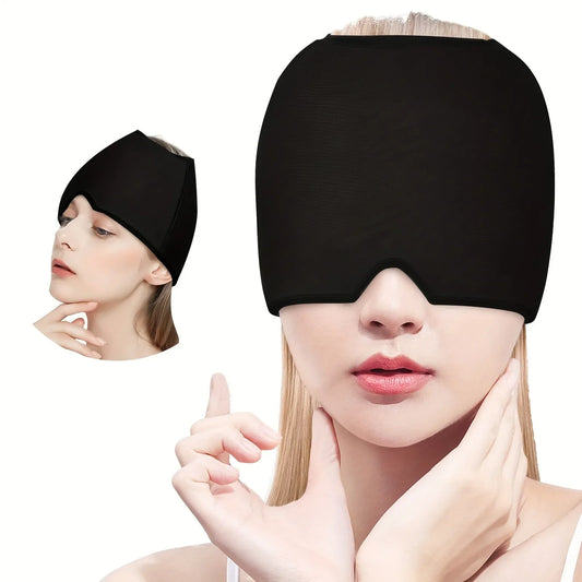 Gel Hot & Cold Head Wrap with Sleep Eye Mask | Dual Therapy Gel Therapy Head Wrap Peaceful Pleasures Health and Wellness