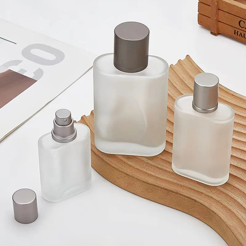 2026 Flash Sale 30/50ml Screw Top Sandblasted Glass Perfume Bottle Liquid Spray Bottle Empty Makeup Fine Mist Bottles Peaceful Pleasures Health and Wellness