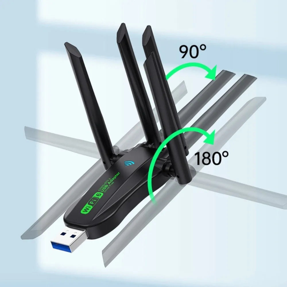 AX900 Dual Band WiFi6 USB Adapter Bluetooth 5.4 2.4G/5Ghz 900Mbps WiFi Dongle Powerful Receiver Wireless Network Card Peaceful Pleasures Health and Wellness